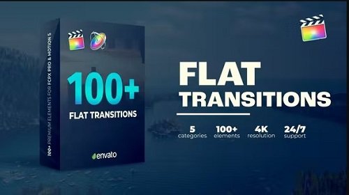 Videohive Flat Transitions 38620423 Project For Final Cut Apple Motion