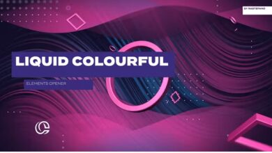 Videohive Liquid and Colourful Elements Typography 38710095