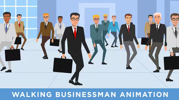 Videohive Walking Businessman Animation 21612372