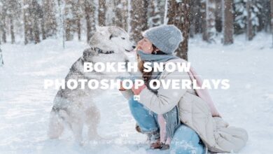 180 Bokeh Snow Overlays