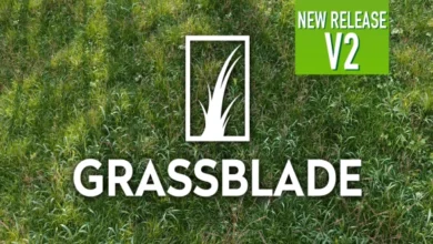 Blender Market Grassblade 2.2 + scatpack for Scatter5