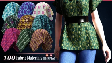 ArtStation - 100 Fabric Materials-SBSAR-Vol.1