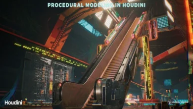 CGcircuit - Houdini Tutorial Procedural Modeling - Escalator