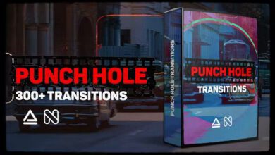 Videohive - Punch Hole Transitions Library - 35526145