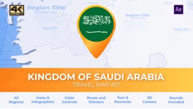 خرائط السعودية || Videohive - Saudi Arabia Map - Kingdom of Saudi Arabia Travel Map 39221270