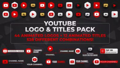 Videohive - Youtube Logo And Title Pack - 35996563