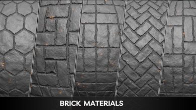 Artstation - 20 Tileable Brick Wall Alphas