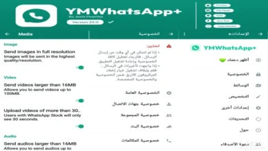 النسخة المعدلة للواتس اب مع ميزات استثنائية YMWhatsApp+ v25.0