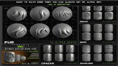 Artstation Alpha Decals Brushes Stencils and Textures Collection