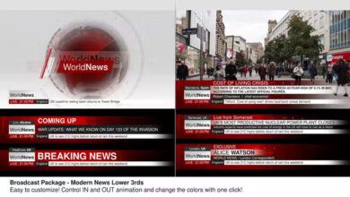 Videohive - Modern News Lower Thirds - Broadcast Package - 39065751