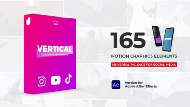 Videohive - Vertical Graphics Pack - 37560193