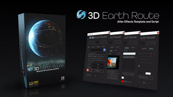 Videohive 3D Earth Route 35521921