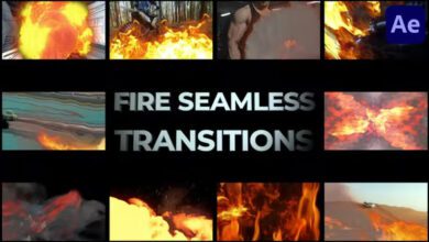 Videohive - Fire Seamless Transitions for After Effects - 39590232