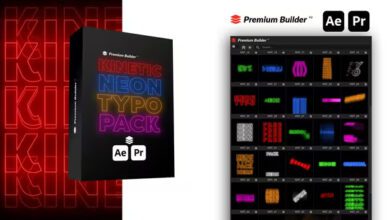 Videohive - Kinetic Neon Typo Pack - 39609087