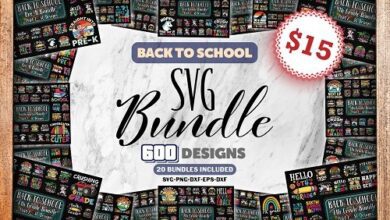 Back to School SVG Bundle - 20 Premium Graphics