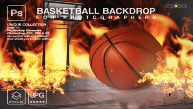 Basketball Digital Backdrop V21 - 10296369