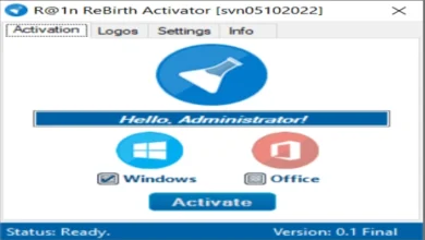R@1n ReBirth Activator 0.1 Final تفعيل اوفيس + ويندز جميع الاصدارات