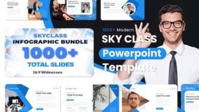 SKYCLASS Business PowerPoint Template PD5Y2KZ