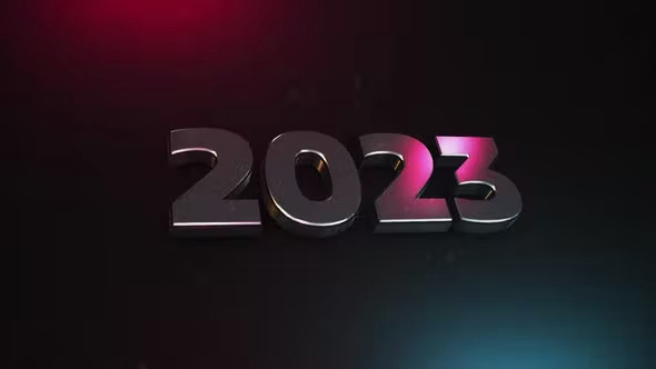 Videohive - 2023 happy new year animation. 3d merry christmas - 40194836