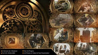 Videohive - Golden Gears Slideshow & Intro - 40049958