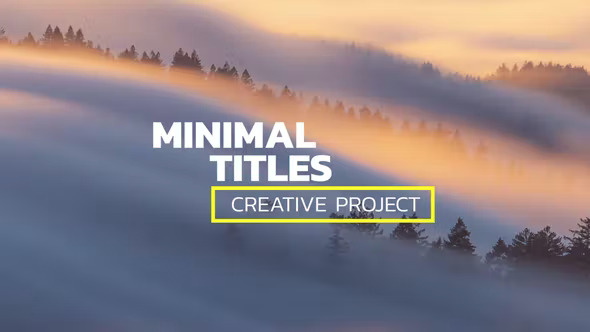Videohive Minimal Titles After Effects 40491794