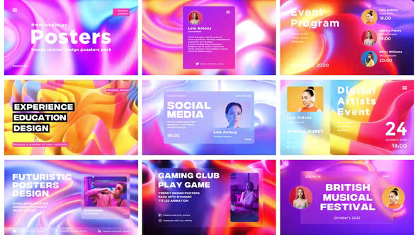 Videohive Motion Design Posters Pack V.2.0 40334882
