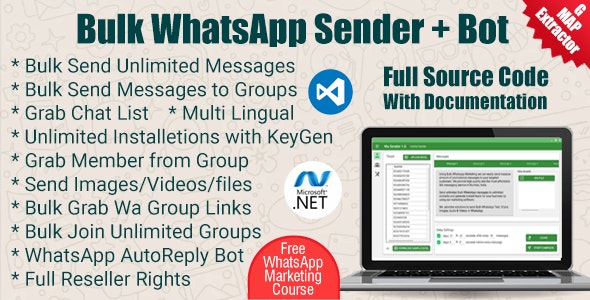 WaBulker Bulk WhatsApp sender With Buttons Group Sender WhatsApp Autobot