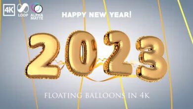 Videohive - New Year 2023 In Foil Balloons - 40228167 - Motion Graphics