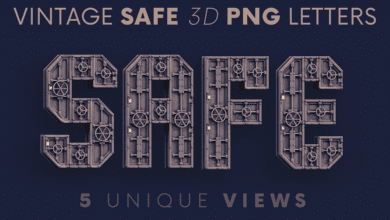 Creativemarket - Vintage Safe - 3D Lettering 10300091