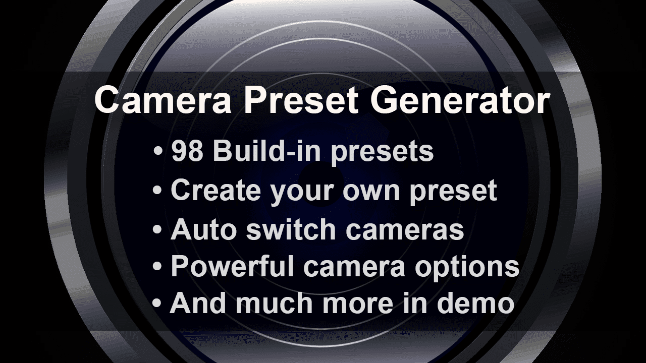 Blender Market - Camera Preset Generator 1.1.0