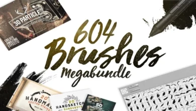 604 فرشاة للفوتوشوب || 604 Photoshop Brushes Megabundle