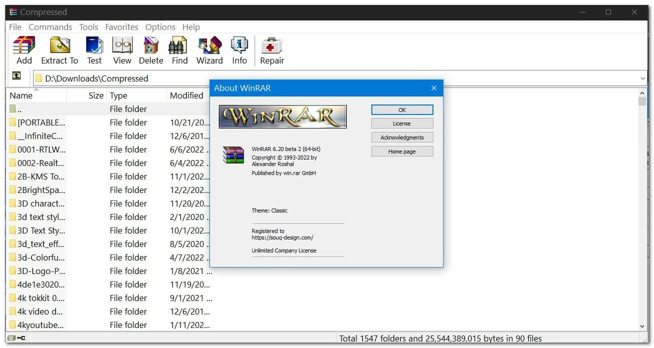 WinRAR 6.20 Beta 2