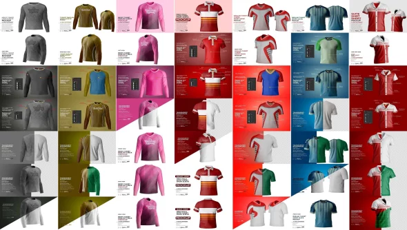 Creativemarket مجموعة نماذج القمصان الرجالية