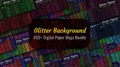 Glitter Digital Papers Mega Bundle - 37 Premium Graphics