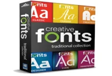 اسطوانة الخطوط العالمية Summitsoft Creative Fonts Collection 2022