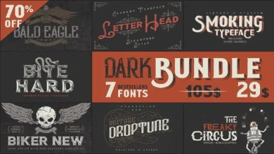 Dark Bundle: 7 Bestseller Fonts