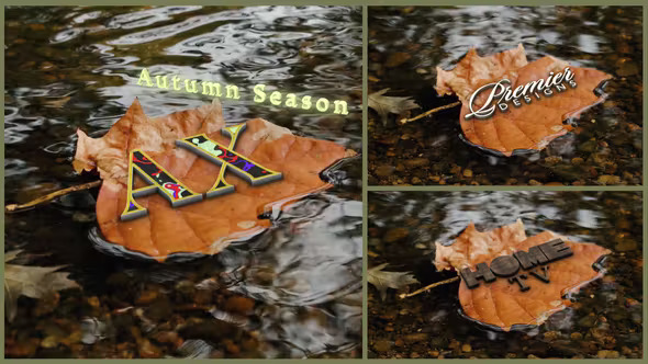 Videohive Autumn Yellow Leaf And Logo 40538938