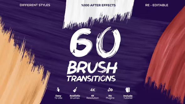 Videohive Brush Transitions 40494893