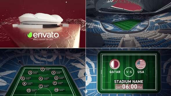 Videohive World Soccer Qatar 2022 Al Warqa Stadium 41470462