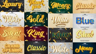 GraphicRiver - Luxury Photoshop Editable 3d Text Effect Style Pack 40498617