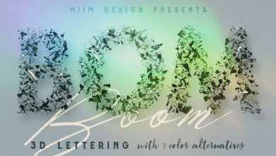 Boom: Glass Explosion – 3D Lettering Q6RR9H3