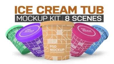 Creativemarket - Ice Cream Tub Kit 7795922