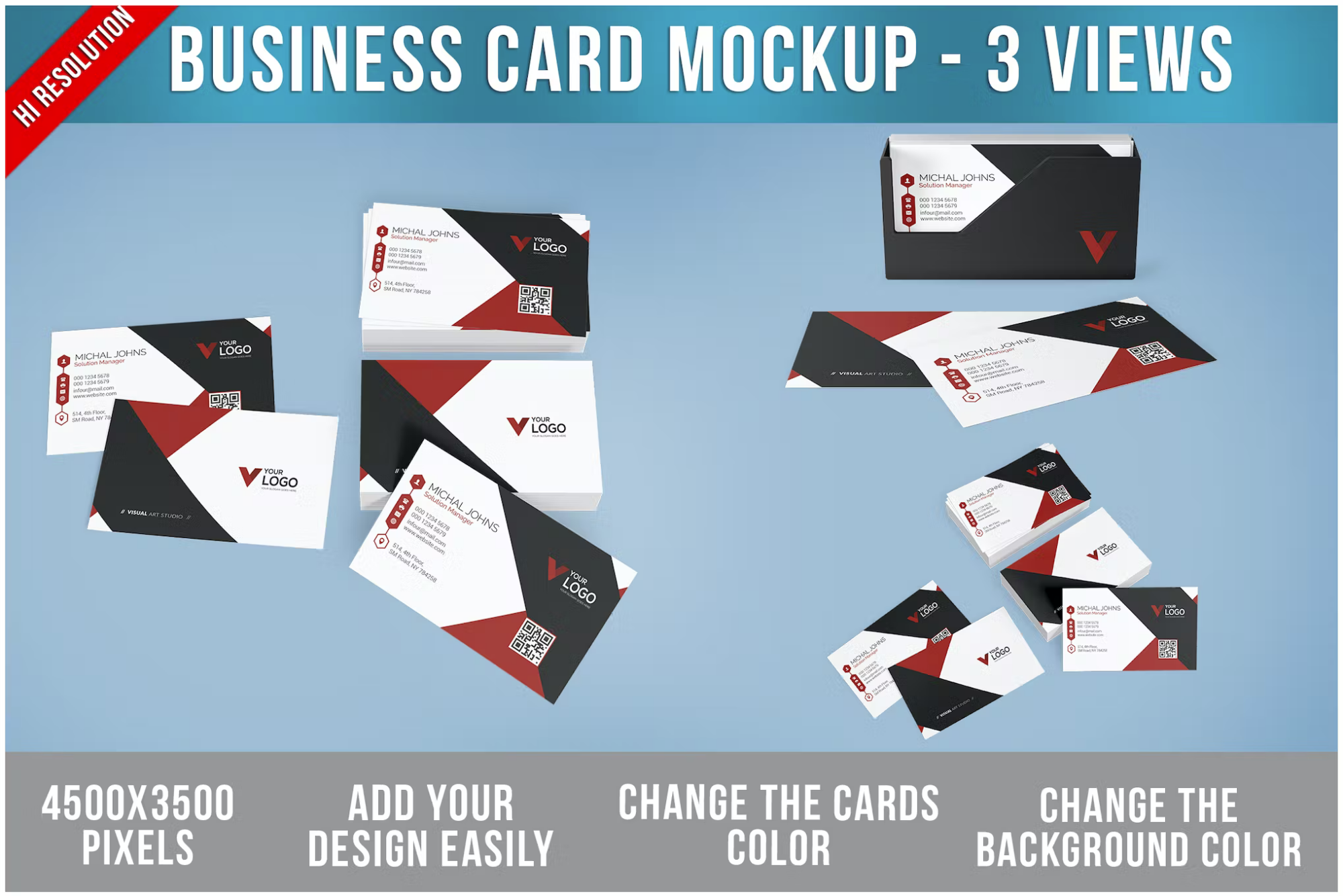 Business Card Mockup PSD F49VRL3