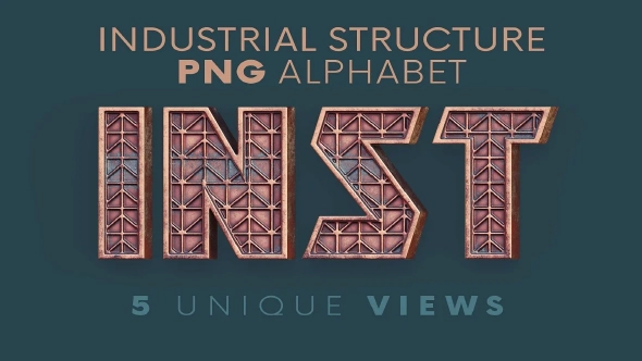 CreativeMarket - Industrial Structure - 3D Lettering 10863599