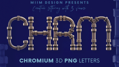 Creativemarket - Chromium Pipes - 3D Lettering 6220484