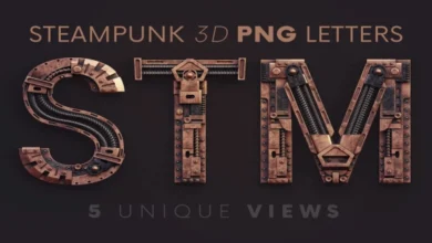 Creativemarket - Steampunk - 3D Lettering 6302596