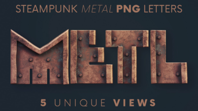 Creativemarket - Steampunk Metal - 3D Lettering 6221382