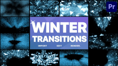 Videohive - Ice Winter Transitions | Premiere Pro MOGRT - 42097937 - Premiere Pro Templates