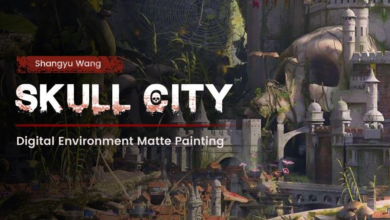 Wingfox – Digital Environment Matte Painting Skull City