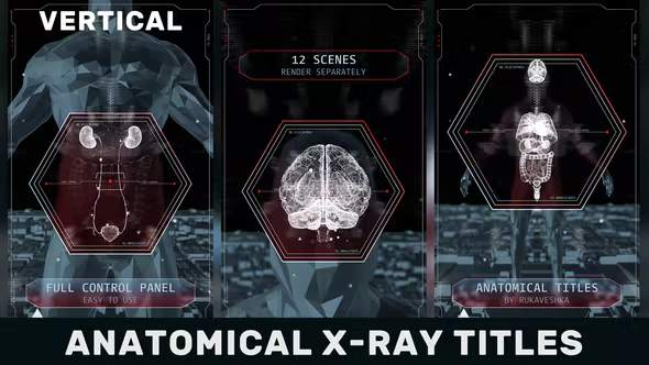 Videohive - Anatomical X-Ray Titles Vertical - 42887575